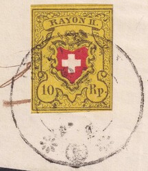 WATTWYL 1853 (24.APR) nach GLARUS. 16II T.29 D-LO mit grossem ...