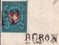 BÜRON 1851 (4.SEPT) nach TRIENGEN, 15II T.12 A2-O, breitrandige ...