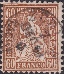 60c kupferbronze, Nr.35 mit spektakulärer Abart oben links, ideal ...