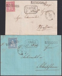ROMOOS 1866+68 nach Schüpfheim, zwei Luxusbriefe in bester Erhaltung ...