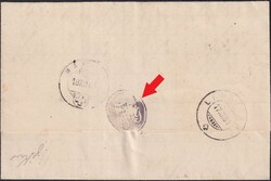 TRIMMIS 1881 nach MALANS, Nr.38 mit Stabstempel, rückseitig mit ...