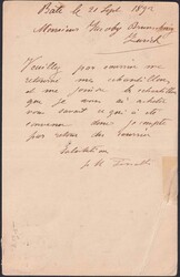 BASEL, Bazar FERRALLI auf Litho-Vorläufer-Karte 1892 in früher ...