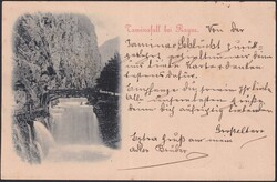 St.GALLEN, Taminafall bei Ragaz mit HOTEL HOF RAGAZ-Zudruck, 58B+59B ...