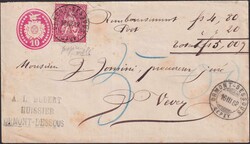 5655146: Schweiz Sitzende Helvetia gezähnt - Privatganzsachen