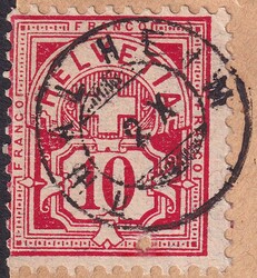 THALHEIM (AG) nach BERN über Schinznach Dorf, Zwergstempel auf 61A ...