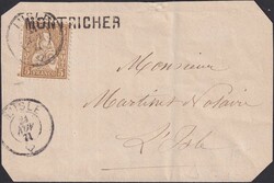 MONTRICHER (L'ISLE) 24.NOV.1871, Vorderseite mit Nr.30.a, sauber und ...