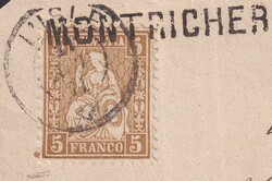 MONTRICHER (L'ISLE) 24.NOV.1871, Vorderseite mit Nr.30.a, sauber und ...