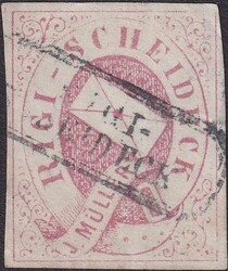 1868, Hotelpost: RIGI SCHEIDECK Nr.34 (trübrosa), schönes Stück ...