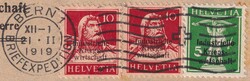 BERN 1919, IKW Nr.4 (2x) mit Nr.10 nach Hamburg, seltene Verwendung ...