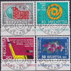 1961, Nr.375-378 mit Ersttags-Vollstempel (** rückseitig) Kat: 70.-+ ...