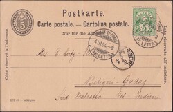 INDIEN, Karte von Chaux-De-Fonds nach Betigeri-Gadag (mit ...