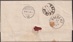 DORF bei ANDELFINGEN 1875 (19.NOV) nach Feldkirch (Voralberg, AT) Nr ...