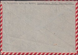 1948, SWISSAIR-Brief mit rotem Zierrahmen nach NEW YORK, mit Nr.246 - ...