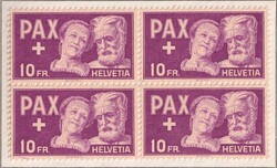 1945, Nr.262-274 (Viererblöcke **/*) kompletter PAX-Satz in PTT-Heft ...