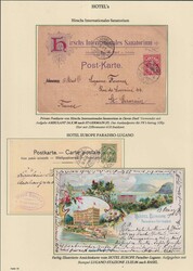 1891-1904, 7 attraktive HOTEL-Karten (teils LITHOS) von Hotel de CAUX ...