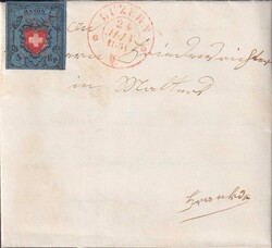 LUZERN 1851 (24.JUIN) nach Malters, 15II (Type 17) auf archvfrischem ...
