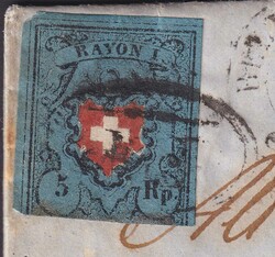 BELLINZONA 1851 nach (30.MAG) nach LUGNAO, Rayon 15II (Type 1) ...