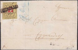 HERISAU 1854 (10.JAN) nach Eggersrieth, Rayon II T.1 D-RO mit sehr ...