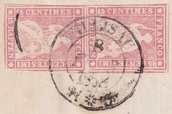 WILLISAU 1858 (8.FEB) nach Triengen, Nachnahme mit Paar-Einheit 24D ...