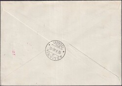 1940, B3+B4+B7+B6 auf Brief von SAMADEN (25) Rotkreuzflug mit ...
