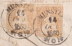 SCHWARZENBACH 1860 (13.+14.OCT) nach Retschwil, sehr seltene ...