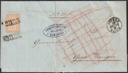 EBIKON 1863 (19.FEB) nach Grosswangen, 25G (25B4) auf Brief der ...