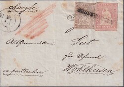 GROSSWANGEN 1861 über Willisau nach Wohlhusen (Wolhusen), 22G+24G ...