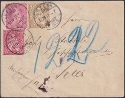 LUZERN 1881 (11.MÄRZ) sehr seltene Orts-Nachnahmen-Verwendung! (25Rp ...