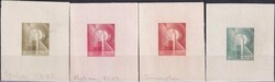 1960, vier Abzüge aus dem "Bickel Archiv" Mustermarken der PTT in ...