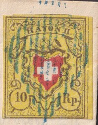 SOLOTHURN (CHARGÉ) nach HAAG, attraktiver Brief mit blauen Stempeln ...