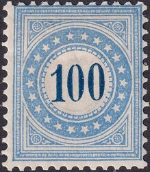 100c (blau) Nr.8I (K) sehr gut gezähnt, ungebraucht mit Gummi und ...