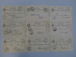 1894-1907, 7 Antwort-Karten von Näfels, Neuhausen, Flawil, Winigen, ...