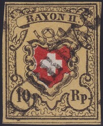 VORAUS-Entwertung von AARBERG auf Rayon II, T.10 A2-RU. Schönes, ...