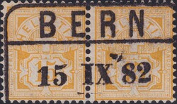 BERN 1882 (15.SEPT), Nr.57 (Ziffernmuster, weisses Papier) in ...