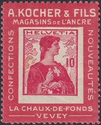 3d (10c roter Rahmen), Kochermarke 1909, ** postfrisch, mit üblichen ...