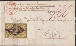 LUZERN (Nachnahme) vom 13.DEZ.1852, ursprünglich senkrechte ...