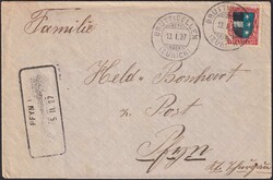 Thurgau: PFYN 1927 (seltener Aushilfsstempel) von Brüttisellen (ZH) ...