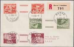 1950, S60-S62 auf Luxus-Ersttagsbrief von BERNE (französisch) Kat: ...