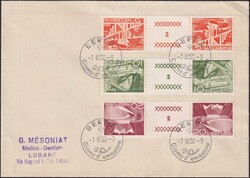 1950, S60-S62 auf Luxus-Ersttagsbrief von BERNA (italienisch) Kat: ...