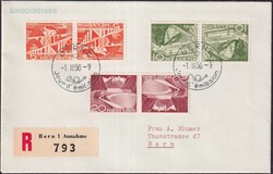 1950, K41-K43 auf Ersttagsbrief (französisch) tadellos sauber, Kat: ...