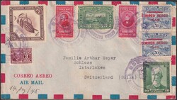 PERU & Costa Rica, 6 Briefe mit Buntfrankaturen, nach INTERLAKEN (4) ...