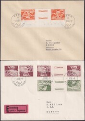 1950, S60-S62 auf Ersttagsbriefen, sauber von BERN nach SURSEE, Kat: ...