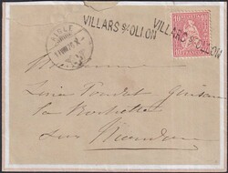 VILLARS S/OLLON 1876, Zierbrief (mit weissem Rahmen) mit Nr.38 nach ...