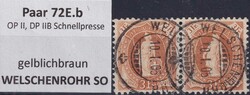 1Fr gelb'braun, 72E.b im Luxus-Paar von Welschenrohr (SO): 10.JAN ...