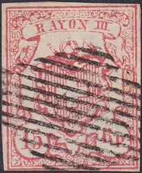 Type 10 UM-I, Nr.20 mit sauberem Rauten-Stempel, sehr gut geschnitten ...