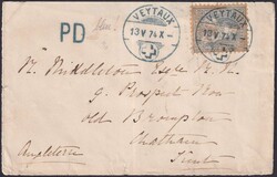 Veytaux 1874 (13.MAI) nach Middleton (Grossbritannien), Nr.41 mit ...
