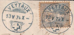 Veytaux 1874 (13.MAI) nach Middleton (Grossbritannien), Nr.41 mit ...