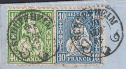 Österreich, Schüpfheim 1865 (29.NOV) nach Wien, Nr.31+34 auf ...