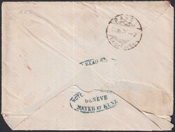 USA, GENEVE nach NEW YORK: 25.AUG.1870, ungewöhnliches Porto von 1 ...