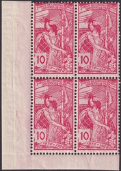 10c anilinrosa, 78B im ** postfrischen Viererblock, tadellos sauber ...